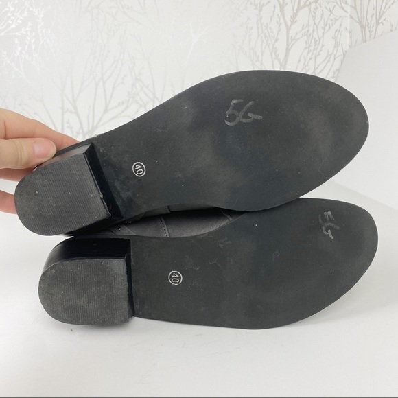 NAUGHTY MONKEY Gray Leather Grommet Strap Block Ankle Boot Bootie Size 40 - Picture 8 of 12